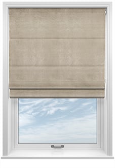 Odessa Velvet, Mushroom - Twist&Fit Roman Blind